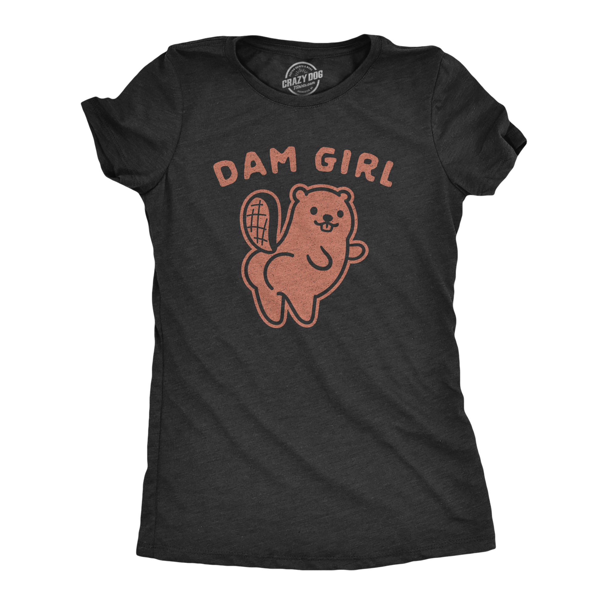 感情ディスコード Womens Dam Girl T Shirt Funny Beaver Dam Booty Graphic Novelty Tee